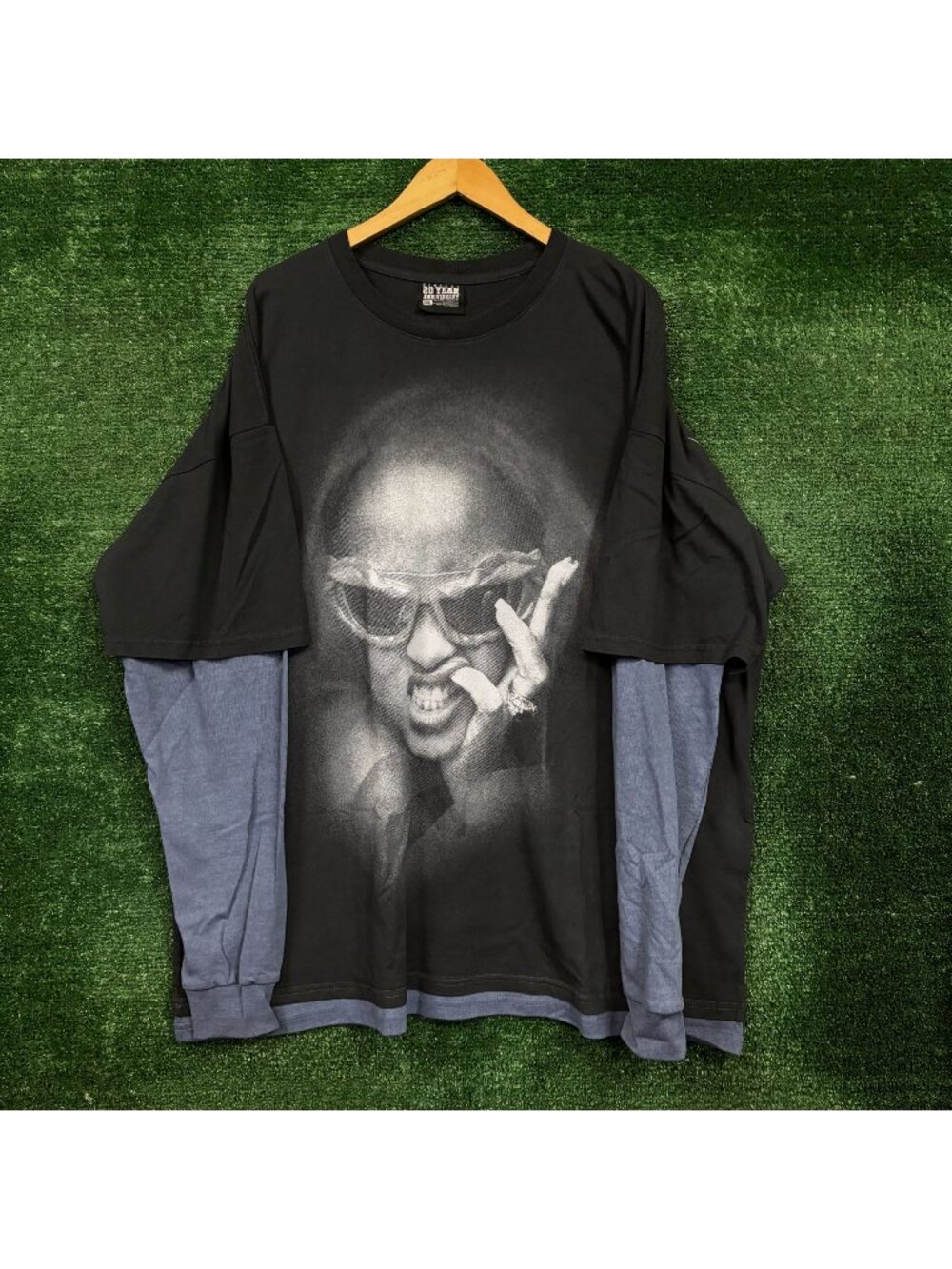 Rihanna 2005 20th Anniversary R20 Layered Oversized LS Shirt Size 2XL